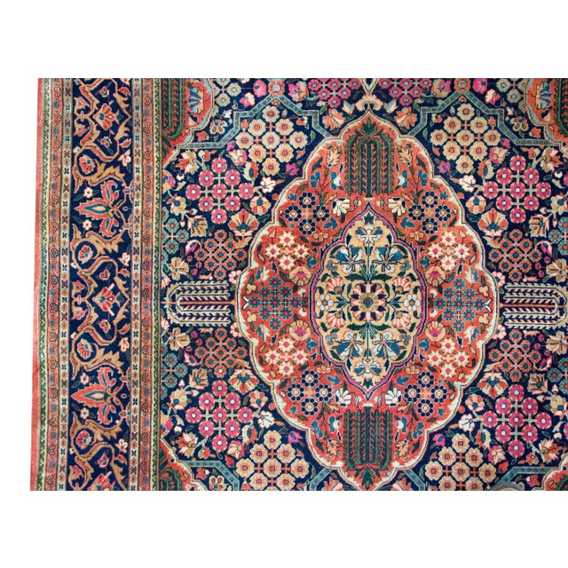 Early 20th Century Dabir Kashan Rug For Sale In Chicago - Image 6 of 10