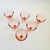 Glass Pink Swirl Coupe Glasses - Set of 6 - France For Sale - Image 7 of 9