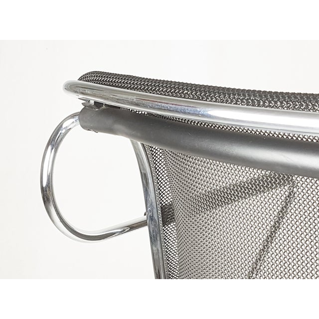 Penelope Armchair in Black and Chrome-Plated Metal by C. Pollock for Anonima Castelli, 1982 For Sale - Image 11 of 14