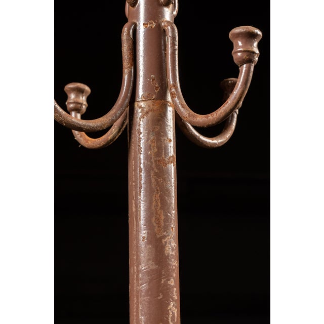 Antique Metal Coat Rack in Brown For Sale - Image 4 of 7