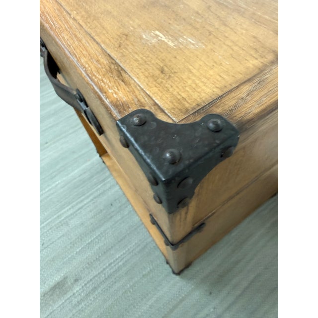 Rustic Restoration Hardware Calvin Nightstand For Sale - Image 3 of 12