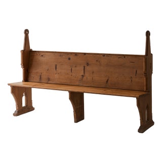 Church Bench in Pine, 1900s For Sale