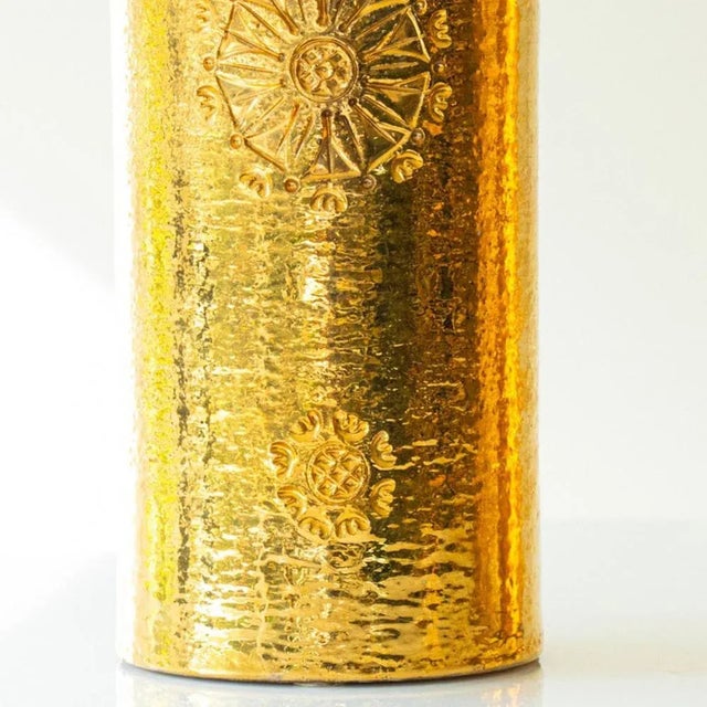 Ceramic Ceramic Floor or Table Lamps from Bitossi with Silk Lampshades attributed to R. Houben, 1970s, Set of 2 For Sale - Image 7 of 11