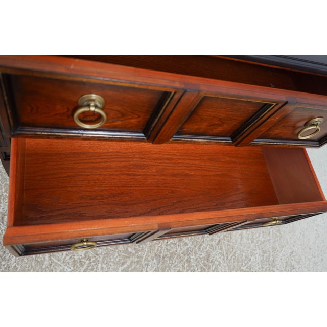 Hickory White Hickory-White Italian Continental Mahogany 2 Drawer Nightstand For Sale - Image 4 of 18