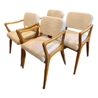 Set of 4 Vintage Italian Gio Ponti Manner Chairs For Sale