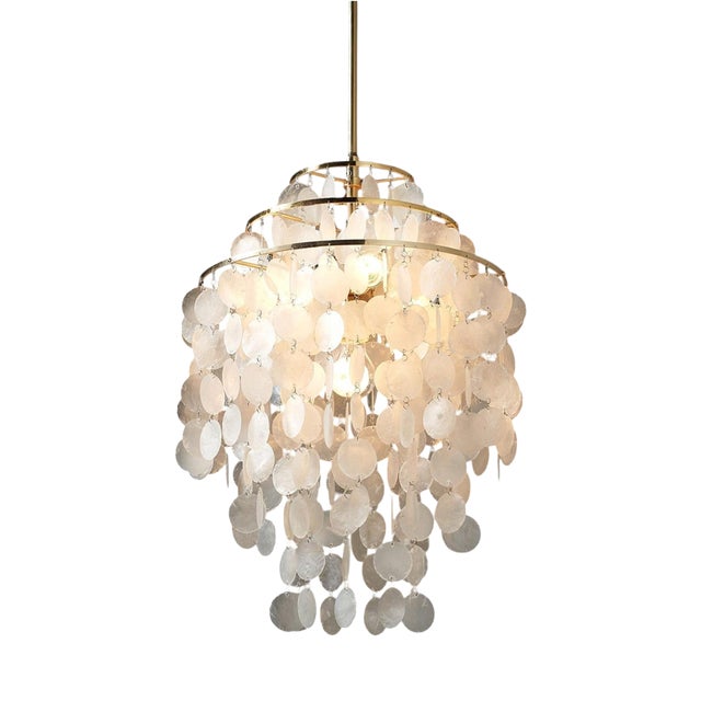 FUN 1 DM Shell Pendant Light by Verner Panton for S.A. Madrid, Spain, 1970s For Sale