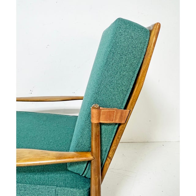 Mid-Century Modern C. 1960s Danish Reclining Lounge Chair and Ottoman For Sale - Image 3 of 12