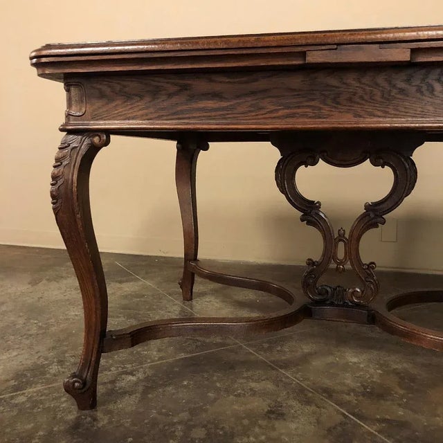 Wood Antique Liegoise Draw Leaf Dining Table For Sale - Image 7 of 12