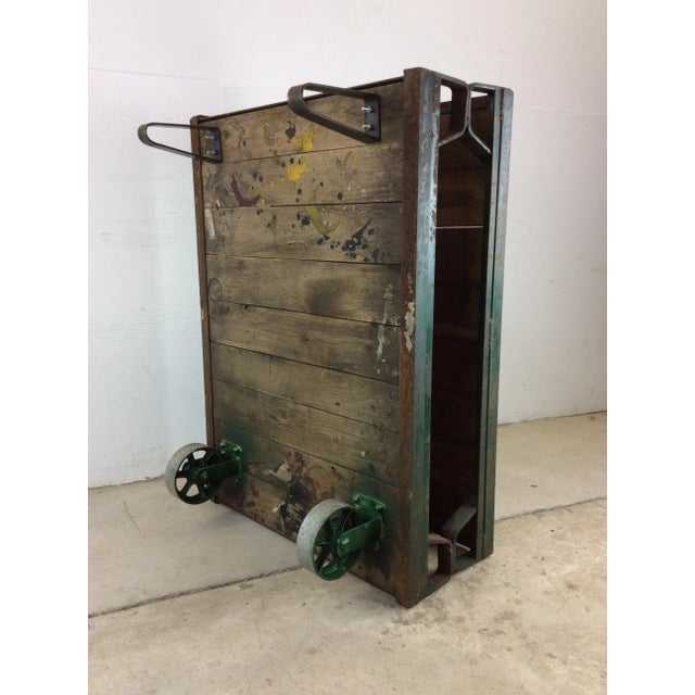 Metal Mid Century Two Tier Industrial Cart Coffee Table For Sale - Image 7 of 12