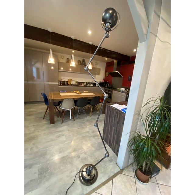 Industrial Graphite 5-Arm Floor Lamp by Jean-Louis Domecq for Jieldé, 1950s For Sale - Image 18 of 18