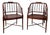 1940s Faux Bamboo and Cane Regency Chairs, Pair For Sale