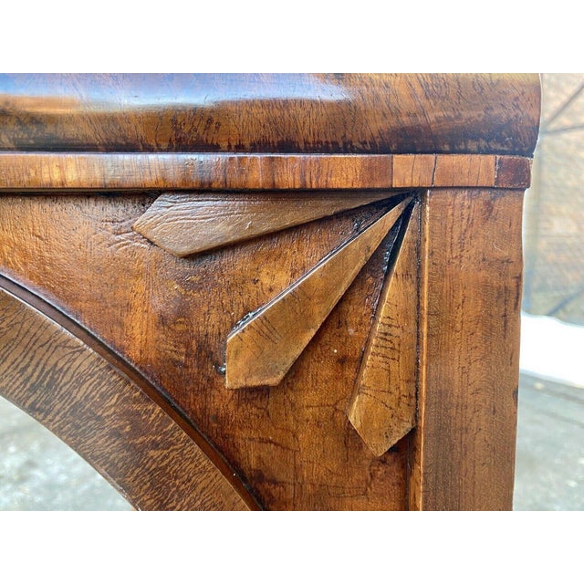 19th Century Antique Classical Mahogany Console Table / Server With Marble Top For Sale In Boston - Image 6 of 11