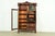 Early 20th Century Early Baker Furniture Antique Victorian Carved Tiger Oak Side-by-Side Bookcase With Drop Front Secretary Desk, Circa 1900 For Sale - Image 5 of 17