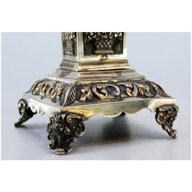 Silver Toothpick Holder with Bowl on Pedestal For Sale - Image 4 of 9