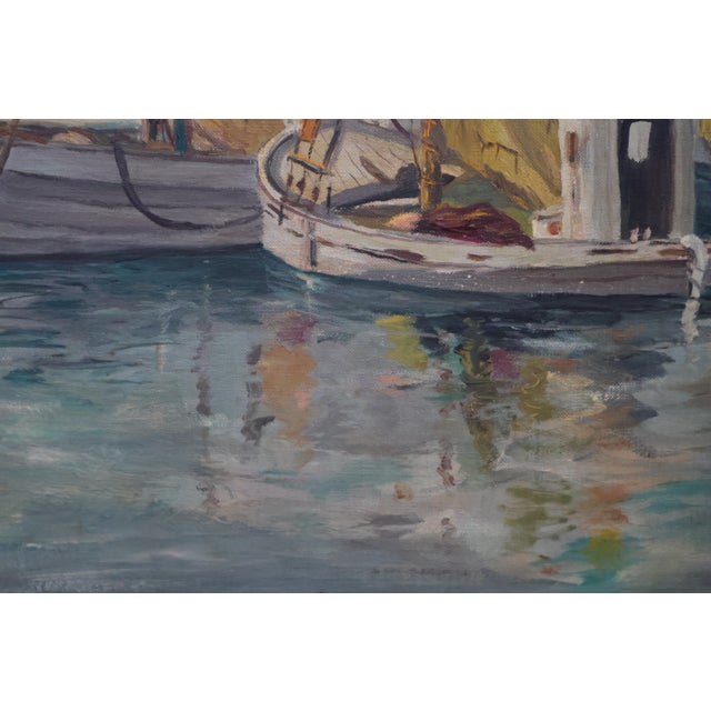 Vintage R. G. Duncan Signed “Astor” Sailboat Seascape Original Oil on Board—Framed For Sale - Image 13 of 18