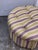2000 - 2009 Sherrill Furniture Round Tufted Skirted Ottoman + Casters For Sale - Image 5 of 12