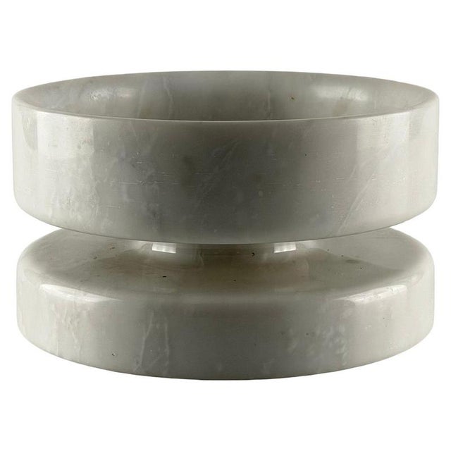 Vintage Carrara Marble Centerpiece Stand by Angelo Mangiarotti, 1970s For Sale - Image 12 of 12