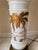 Mid 20th Century Hollywood Regency Midcentury Gold and White Hand Painted Opaline Palm Tree Table Lamps - a Pair For Sale - Image 11 of 11