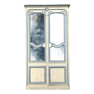 Vintage Baker French Provincial Wire Front Armoire For Sale