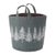 Add cozy woodland charm and functional style to your home with this green pine tree fabric storage basket, designed to...