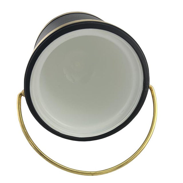 Black Vintage Black & Gold Ice Bucket – Mid-Century Modern Barware For Sale - Image 8 of 10