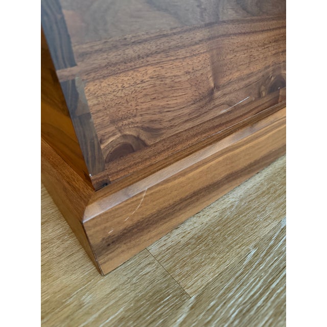 Chestnut 1990s Handmade Black Walnut Blanket Chest For Sale - Image 8 of 13