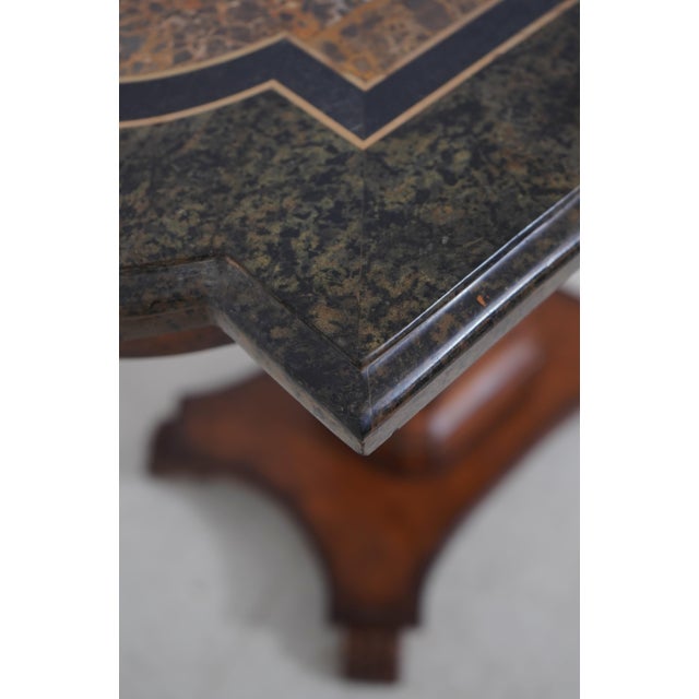 Maitland Smith Attributed Marble Top Continental Occasional Table For Sale - Image 16 of 17