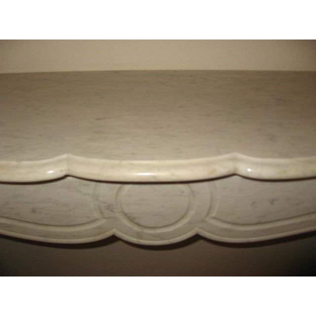 Fireplace Frame in White Marble, Early 1900s For Sale - Image 4 of 18