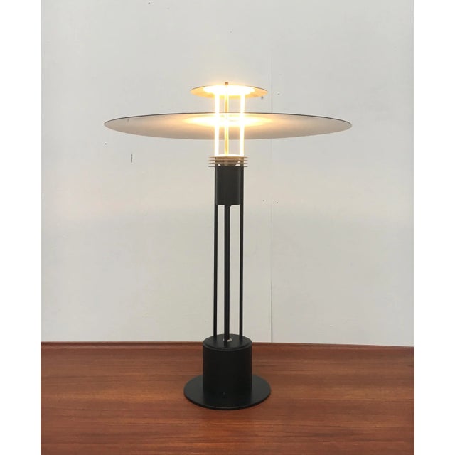 Metal Vintage Danish Metal Table Lamp from Frandsen For Sale - Image 7 of 18