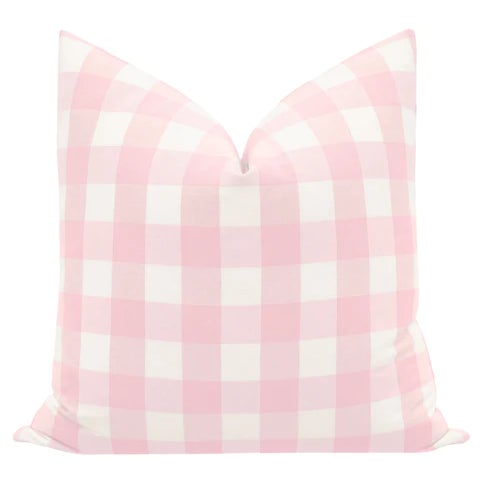 Pair of beautiful custom-made medium weight cotton/linen blend pillows in the pink peony colorway. Meticulously...