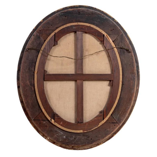 19th Century Anton Ebert Portrait of a Woman Oil on Canvas For Sale - Image 5 of 5