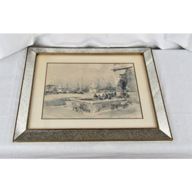 Vintage Mid-Century Spotted Mirror Frames With Italian Prints - a Pair For Sale In San Francisco - Image 6 of 11