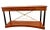 Traditional Vintage Ethan Allen Sofa Console Table, Regency Neo Classical, Cherry, Brass X Stretcher For Sale - Image 3 of 14