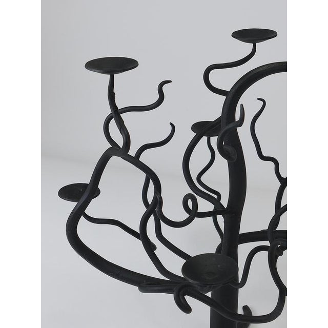 Brutalist Brutalist Tree of Life Hand-Forged Candleholder, 1970s For Sale - Image 3 of 16