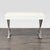 Pottery Barn Ava Modern White Desk With Chrome Legs and Three Drawers For Sale In San Francisco - Image 6 of 10