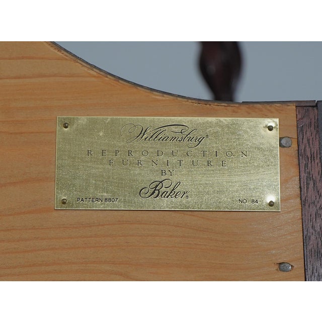 1990s Baker Colonial Williamsburg Collection Chippendale Mahogany Highboy For Sale - Image 16 of 17