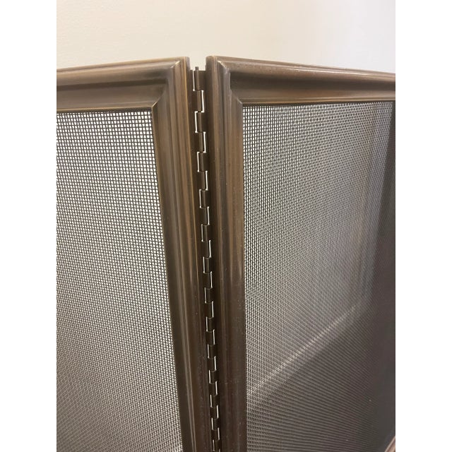 2020s Wilshire Fireplace Three Panels Fire Screen French Casting Old English Finish For Sale - Image 5 of 6