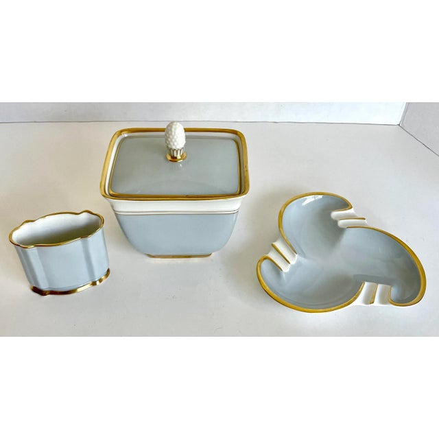 Contemporary Mid-Century Rosenthal Azur Kronach-Germany Smoking Vanity Set For Sale - Image 3 of 11