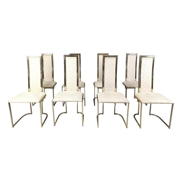 Vintage Dining Chairs attributed to Belgochrom, 1970s, Set of 8 For Sale - Image 13 of 13