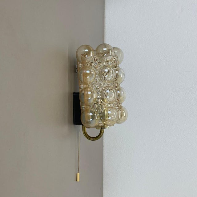 Amber Glass Wall Light by Helena Tynell from Glashütte Limburg, 1960s For Sale - Image 11 of 18