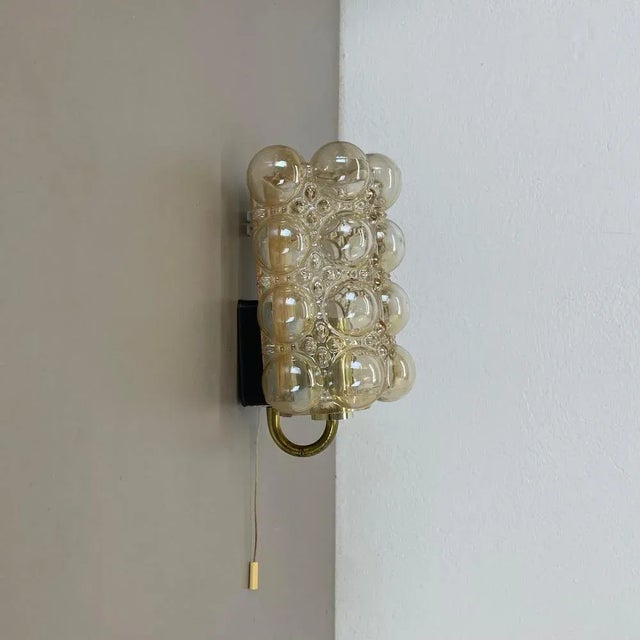 Amber Glass Wall Light from Helena Tynell from Glashütte Limburg, 1960s For Sale - Image 11 of 18