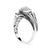 Contemporary 14K White Gold 3/4 Cttw Round and Baguette cut Diamond Cluster Ring (H-I Color, I1-I2 Clarity) For Sale - Image 3 of 6