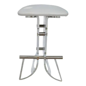 Sculptural Lucite & Chrome Bar Stools Mid-Century Modern 1976