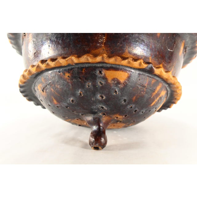 Circa 1900 Barrio De La Luz Puebla Pottery Hanging Planter Cache Pot Barro Vidriado For Sale - Image 14 of 18