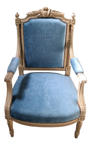 Louis XVI Style Armchair in Lacquered Wood, 1930s