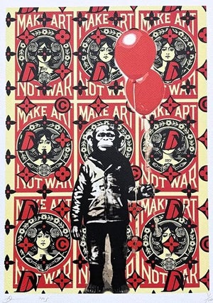 Death Nyc - Banksy Chimpanzee and Obey - Limited Edition With Certificate