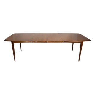 Broyhill Brasilia Attributed Vintage Mid Century Modern Dining Table With 2 Leafs C. 1960s For Sale