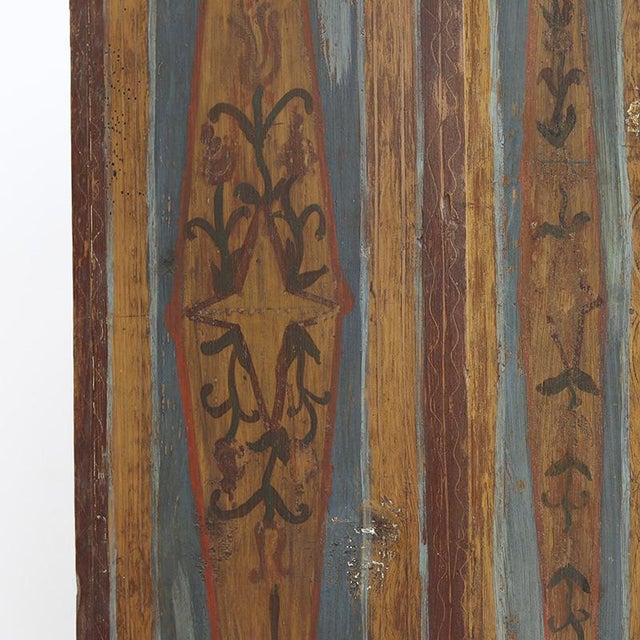 Rustic Farmhouse Folk Art Painted Bridal Cabinet, 1827 For Sale - Image 6 of 17