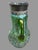 Early 20th Century Vintage Loetz Style Iridized Oil Spot 12" Art Glass Pitcher Silver Plated Rim For Sale - Image 5 of 9