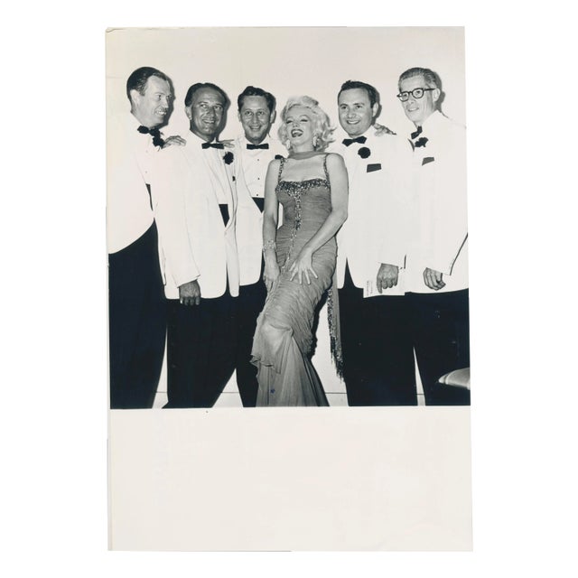 Marilyn Monroe with Announcers of the Klac Radio Station, Hollywood Blvd, 1953, Photograph For Sale